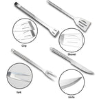 20-Piece Camping & BBQ Utensil Set with Carry Bag