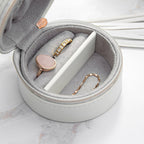 Personalised White Travel Jewellery Case with Tassel