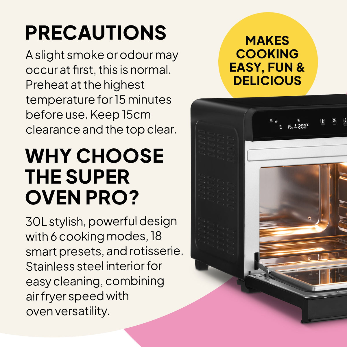Fridja f77 Super Oven Pro – 30L Digital Air Fryer Oven