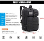 QT&QY 30L/50L MOLLE Tactical Backpack for Hiking & Travel