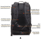 QT&QY 30L/50L MOLLE Tactical Backpack for Hiking & Travel