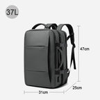 BANGE Aesthetic Men Business Backpack School Expandable USB Bag, Large Capacity 17.3 Laptop Waterproof Fashion Travel Backpack