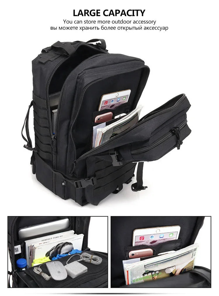 QT&QY 30L/50L MOLLE Tactical Backpack for Hiking & Travel