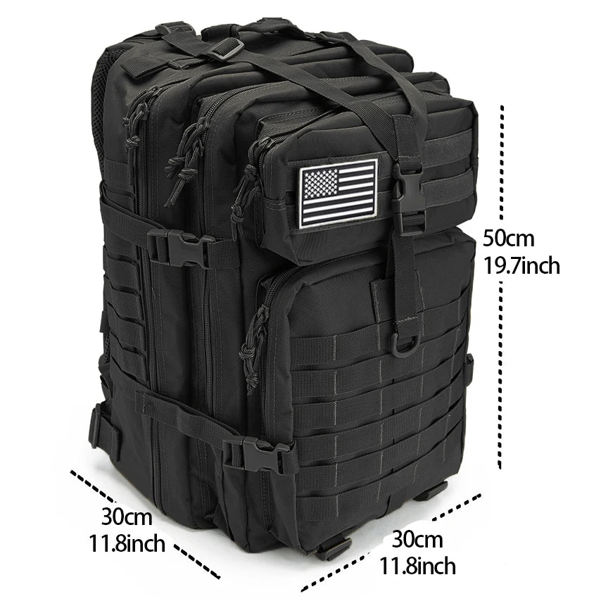 QT&QY 30L/50L MOLLE Tactical Backpack for Hiking & Travel