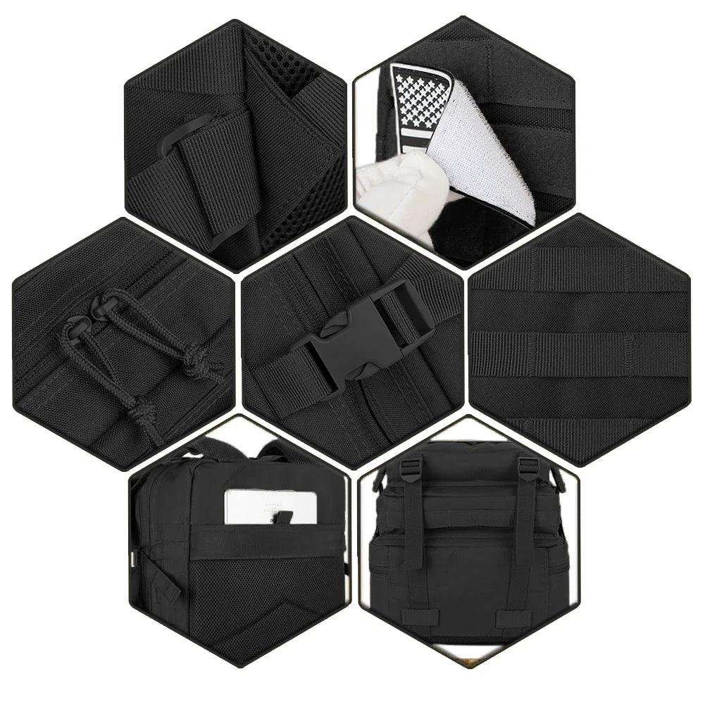 QT&QY 30L/50L MOLLE Tactical Backpack for Hiking & Travel