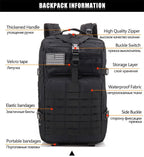 QT&QY 30L/50L MOLLE Tactical Backpack for Hiking & Travel