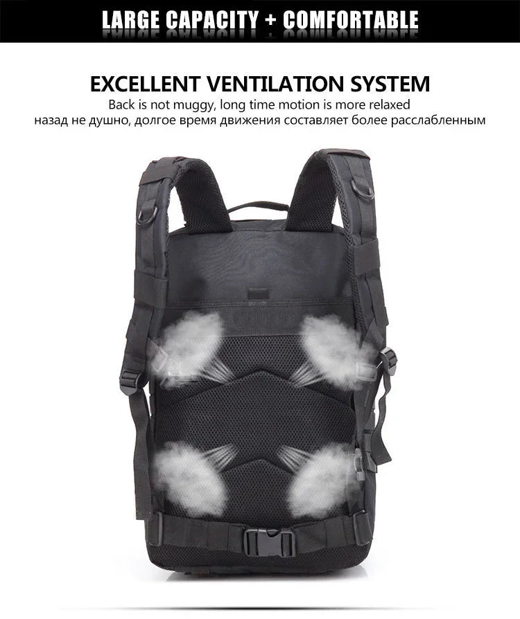 QT&QY 30L/50L MOLLE Tactical Backpack for Hiking & Travel