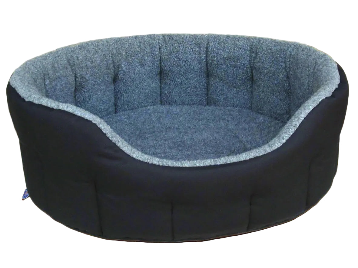 Country Dog Premium Fleece-Lined Oval Bolster Dog Bed