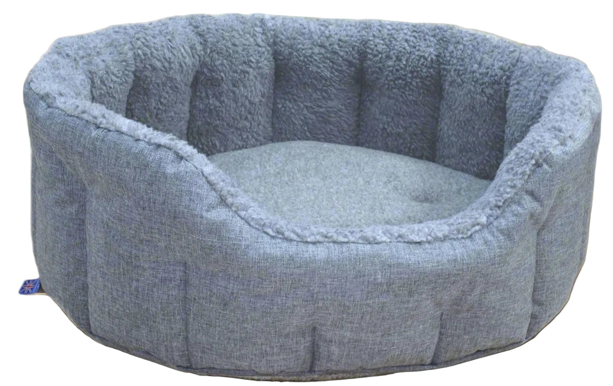 Country Dog Premium Fleece-Lined Oval Bolster Dog Bed