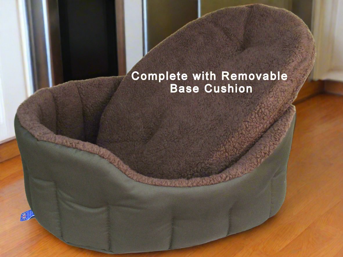 Country Dog Premium Fleece-Lined Oval Bolster Dog Bed