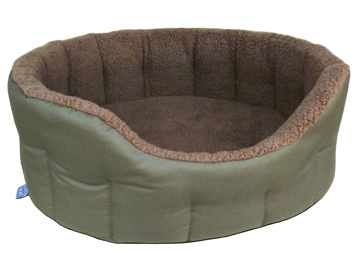 Country Dog Premium Fleece-Lined Oval Bolster Dog Bed