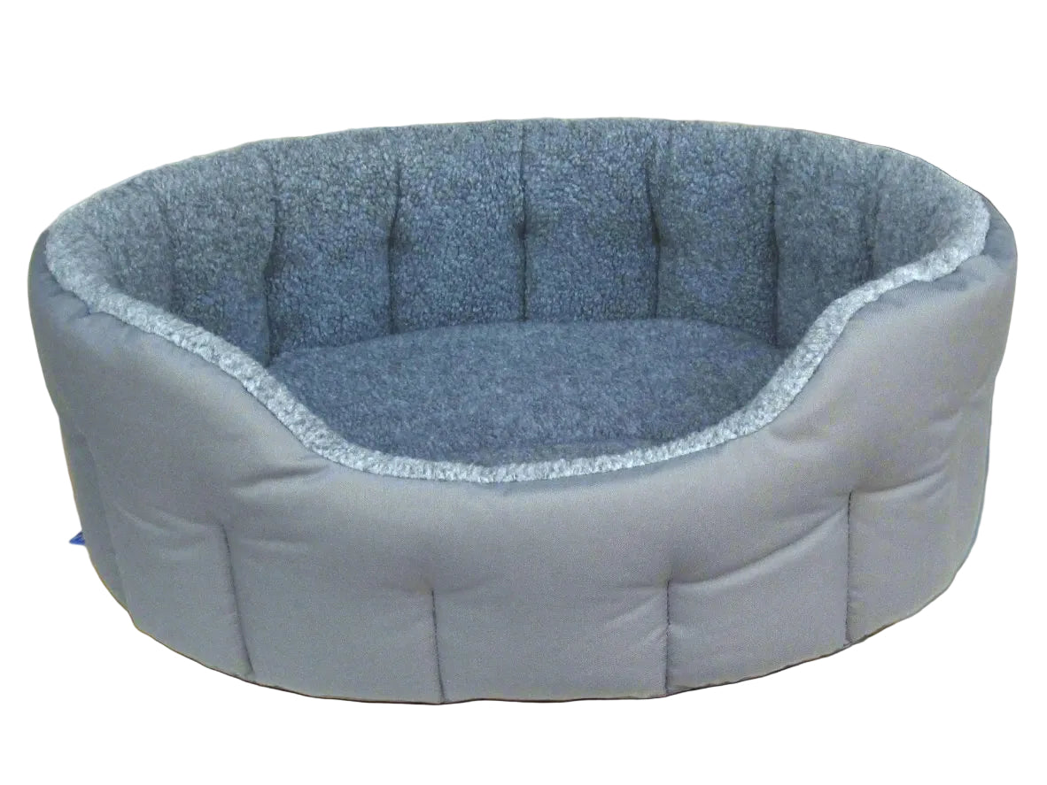Country Dog Premium Fleece-Lined Oval Bolster Dog Bed