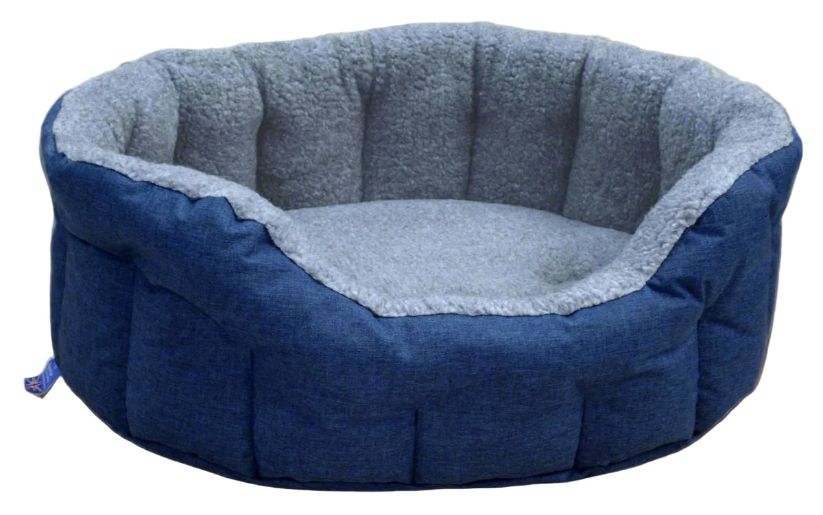 Country Dog Premium Fleece-Lined Oval Bolster Dog Bed