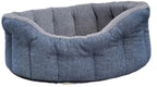 Country Dog Premium Orkney Tweed Fleece-Lined Bolster Dog Bed