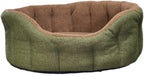 Country Dog Premium Orkney Tweed Fleece-Lined Bolster Dog Bed
