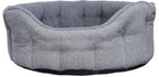 Country Dog Premium Orkney Tweed Fleece-Lined Bolster Dog Bed