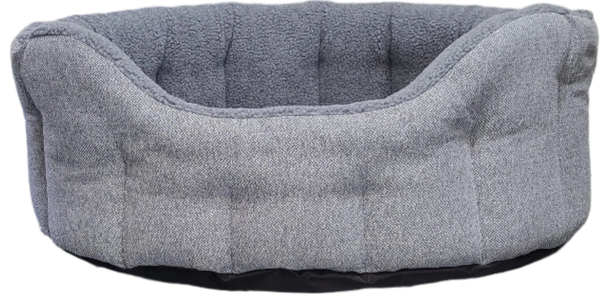 Country Dog Premium Orkney Tweed Fleece-Lined Bolster Dog Bed