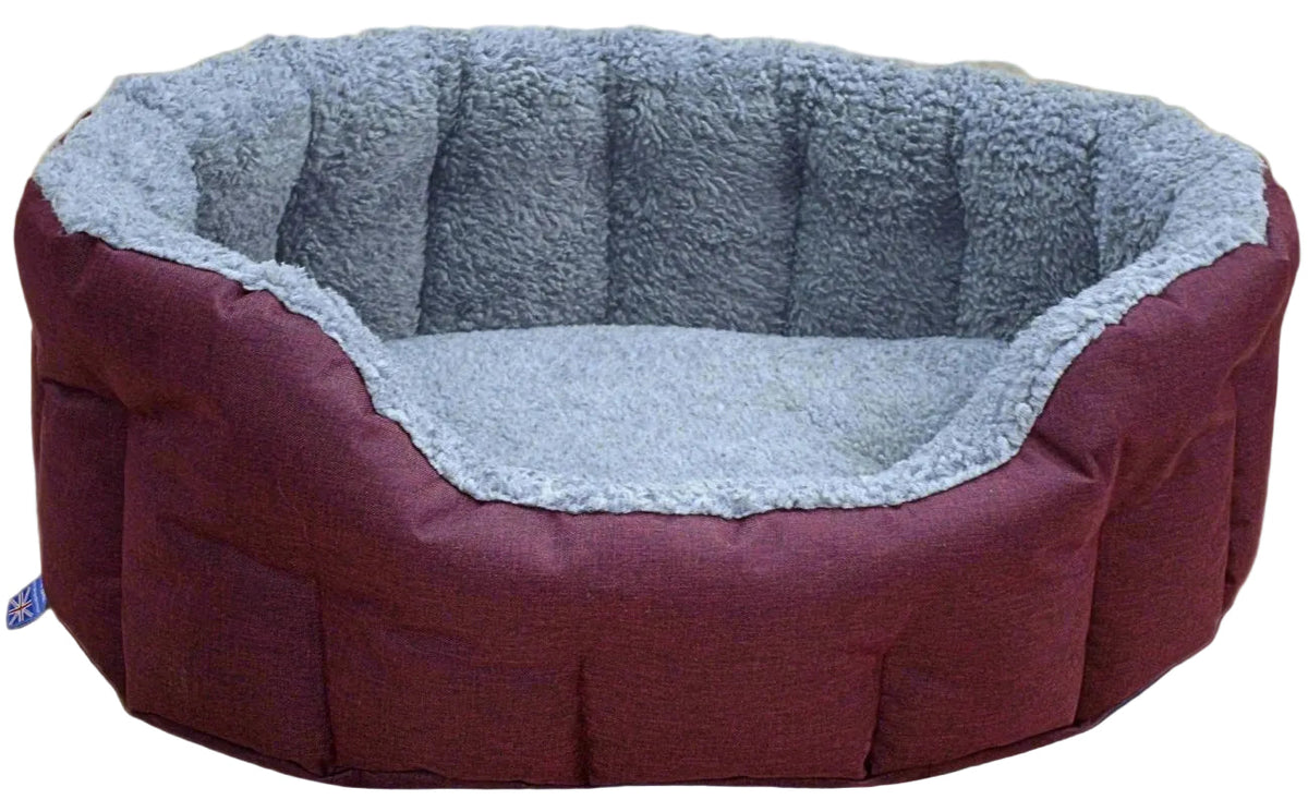 Country Dog Premium Fleece-Lined Oval Bolster Dog Bed