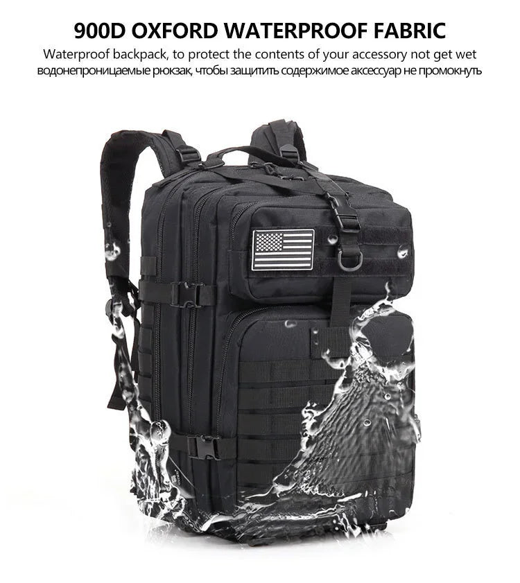 QT&QY 30L/50L MOLLE Tactical Backpack for Hiking & Travel