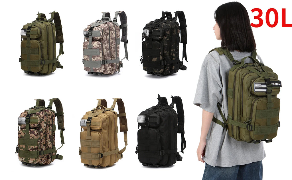 Thuram 30L / 50L Tactical Backpack for Hiking, Camping & Fishing