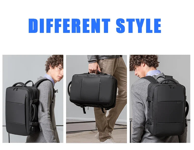 BANGE Aesthetic Men Business Backpack School Expandable USB Bag, Large Capacity 17.3 Laptop Waterproof Fashion Travel Backpack