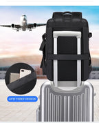 BANGE Aesthetic Men Business Backpack School Expandable USB Bag, Large Capacity 17.3 Laptop Waterproof Fashion Travel Backpack