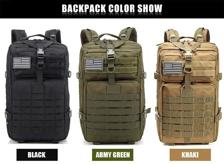 QT&QY 30L/50L MOLLE Tactical Backpack for Hiking & Travel