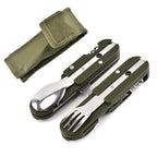 5-in-1 Stainless Steel Folding Camping Cutlery Multi-Tool