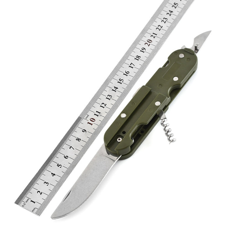 5-in-1 Stainless Steel Folding Camping Cutlery Multi-Tool