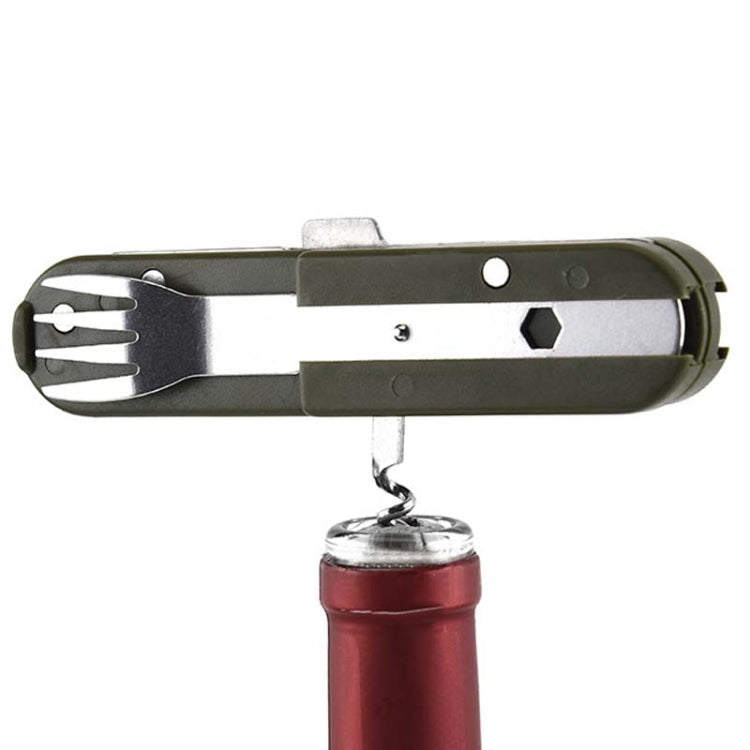 5-in-1 Stainless Steel Folding Camping Cutlery Multi-Tool