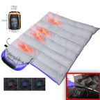 USB Heated Sleeping Bag – Orange, 210 × 75 cm
