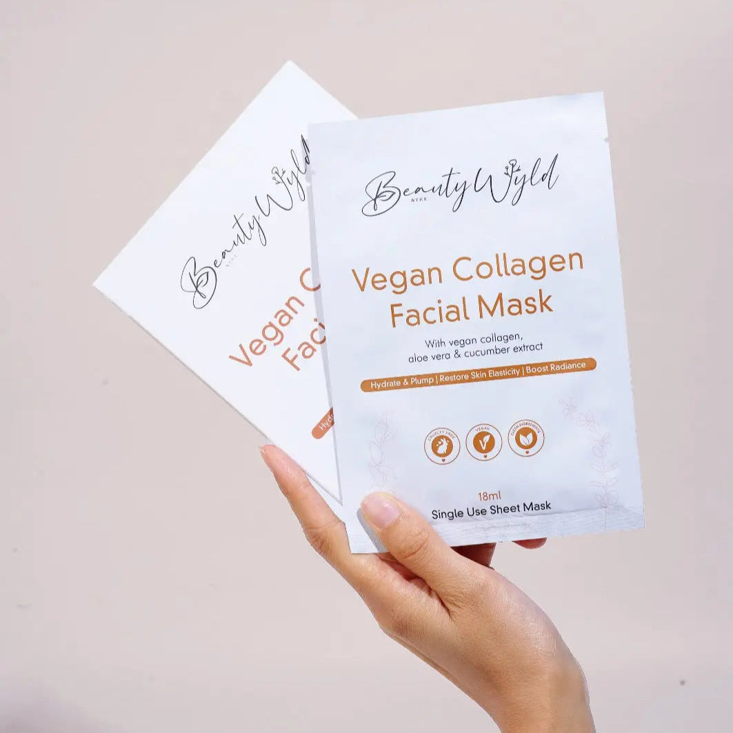 Raw Beauty Lab Vegan Collagen Face Mask – Box of 4