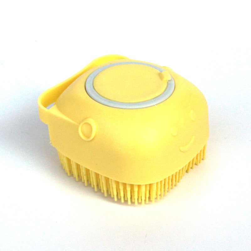 Silicone Shampoo Dispensing Bath Brush for Dogs & Cats