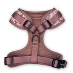 PupClub Luxe Adjustable Dog Harness – Mocha Petals