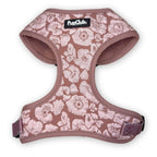PupClub Luxe Adjustable Dog Harness – Mocha Petals