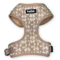 PupClub Luxe Adjustable Dog Harness – Toffee Latte Petals