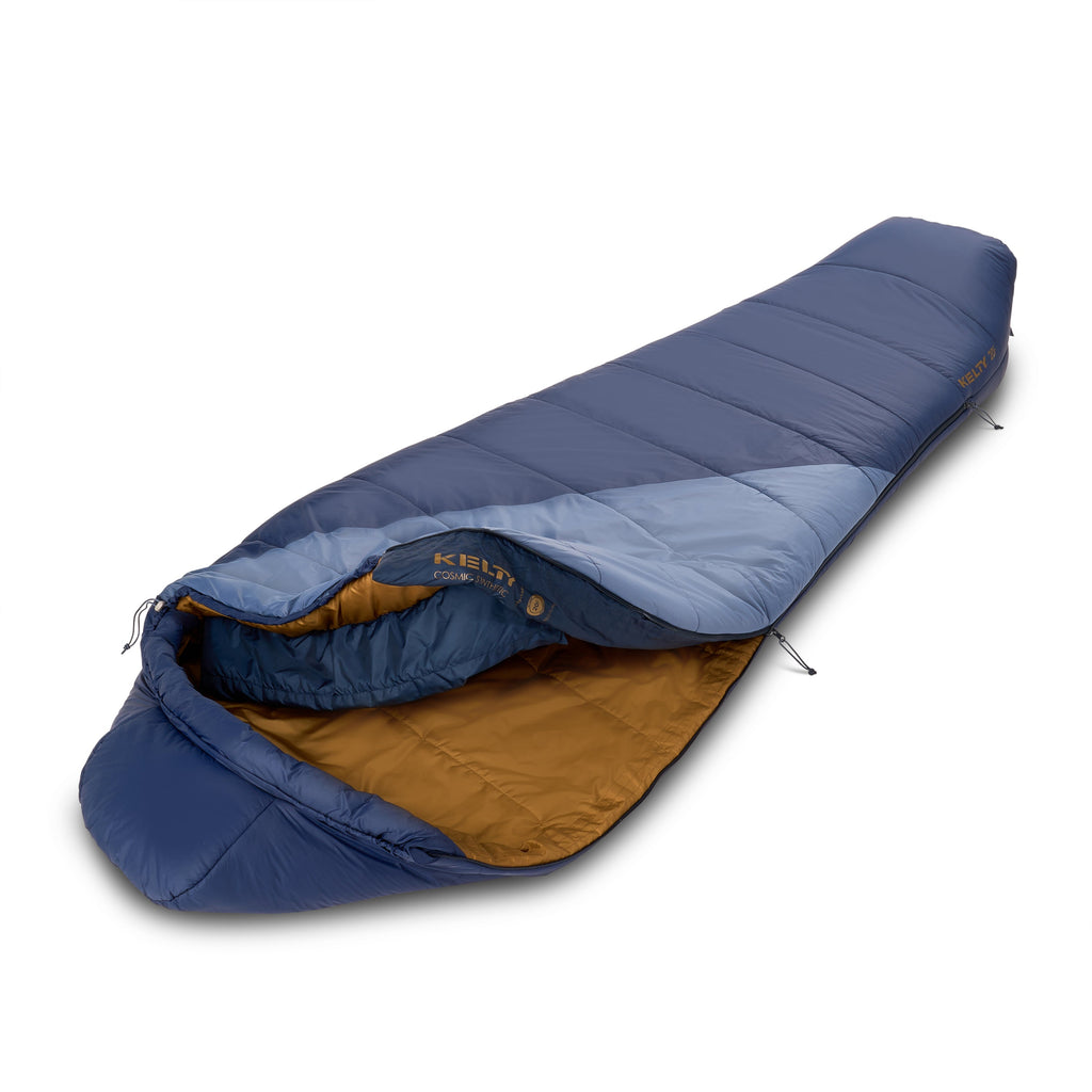 Kelty Cosmic Synthetic 20°F (-7°C) Sleeping Bag - Regular - Pageant Blue/Bering Sea/Dull Gold