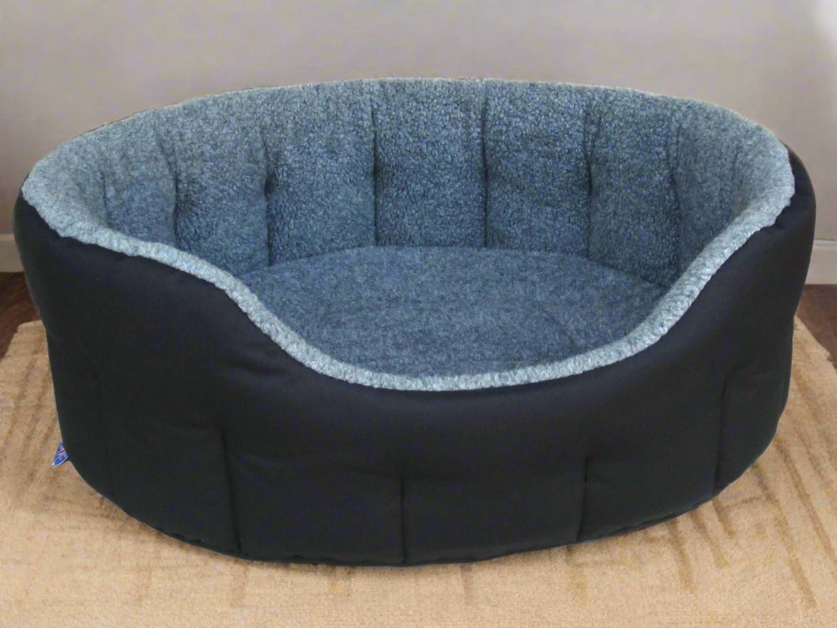 Country Dog Premium Fleece-Lined Oval Bolster Dog Bed