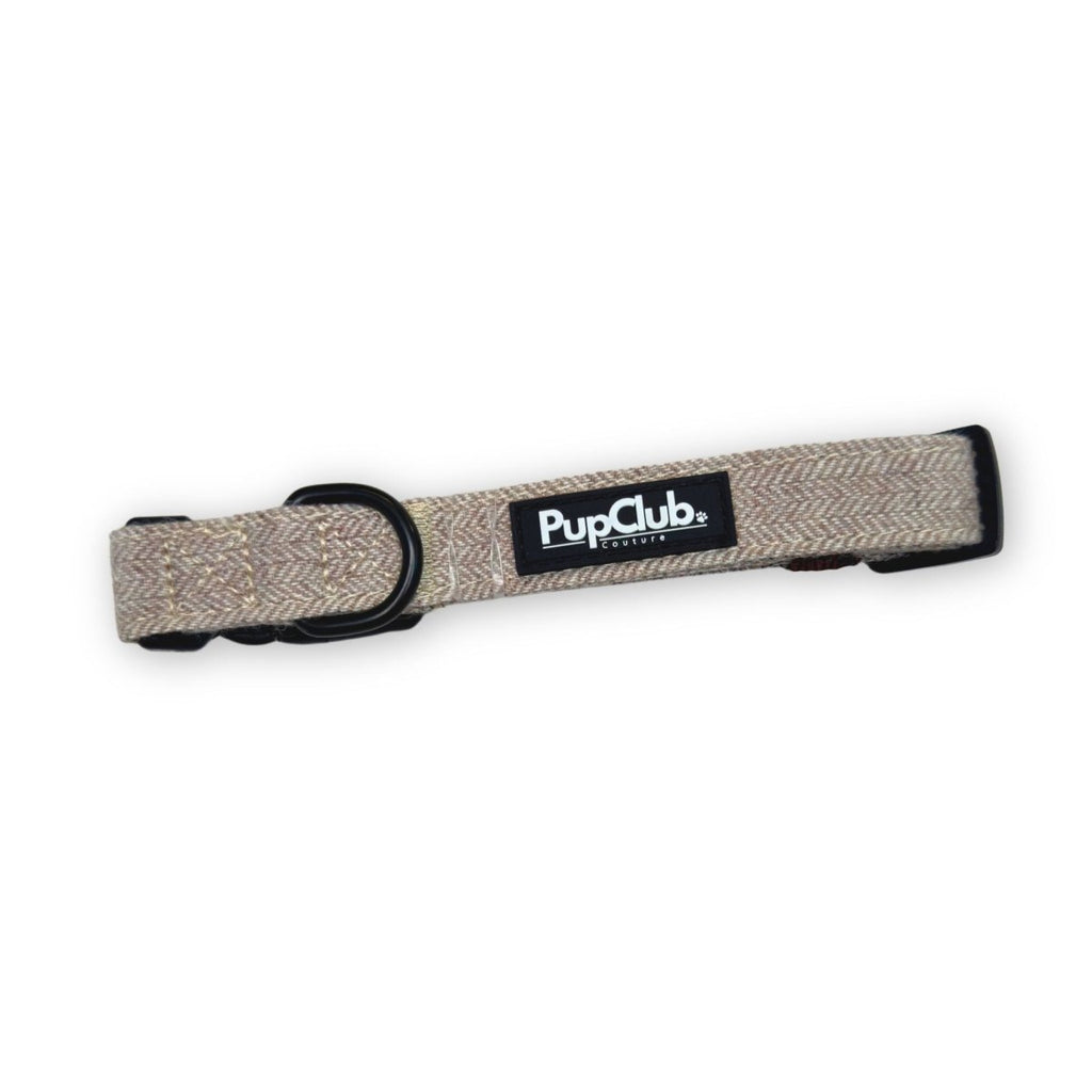 Dog Collar – Tweed Brown