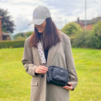 Crossbody Dog Walking Bag – Vegan Leather Black