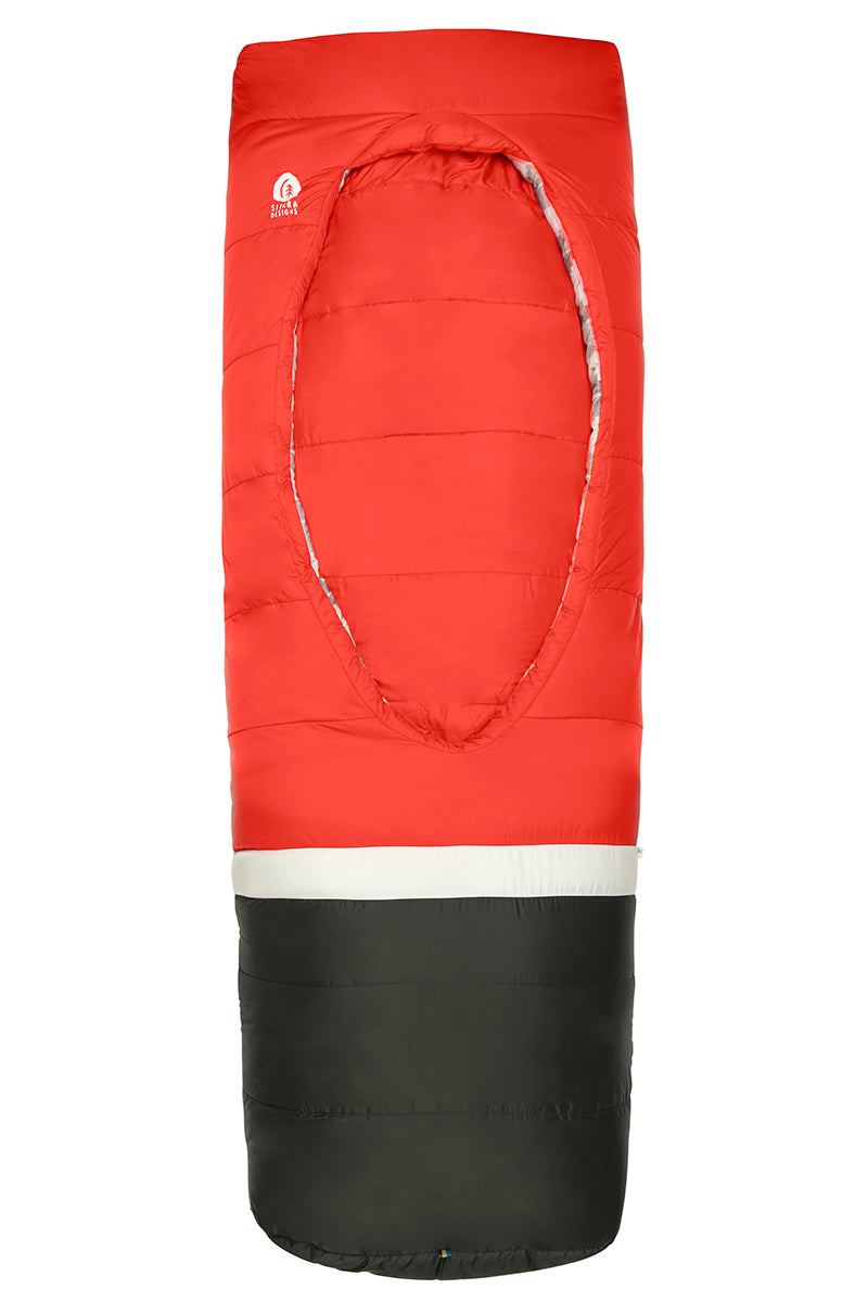 Sierra Designs Frontcountry Bed 20°F (-7°C) Synthetic Sleeping Bag - Long - Red/Grey