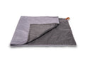 THE BALMORAL | LUXURY GREY HERRINGBONE & FAUX FUR REVERSIBLE DOG BLANKET