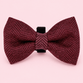 PupClub Dog Bow Tie – Berry Tweed