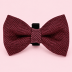 PupClub Dog Bow Tie – Berry Tweed