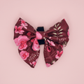 PupClub Dog Sailor Bow – Burgundy Bloom