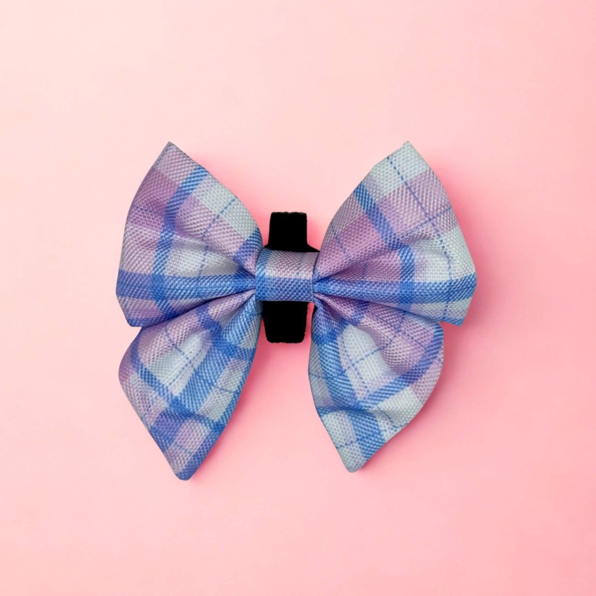 Dog Sailor Bow – Pink Tartan