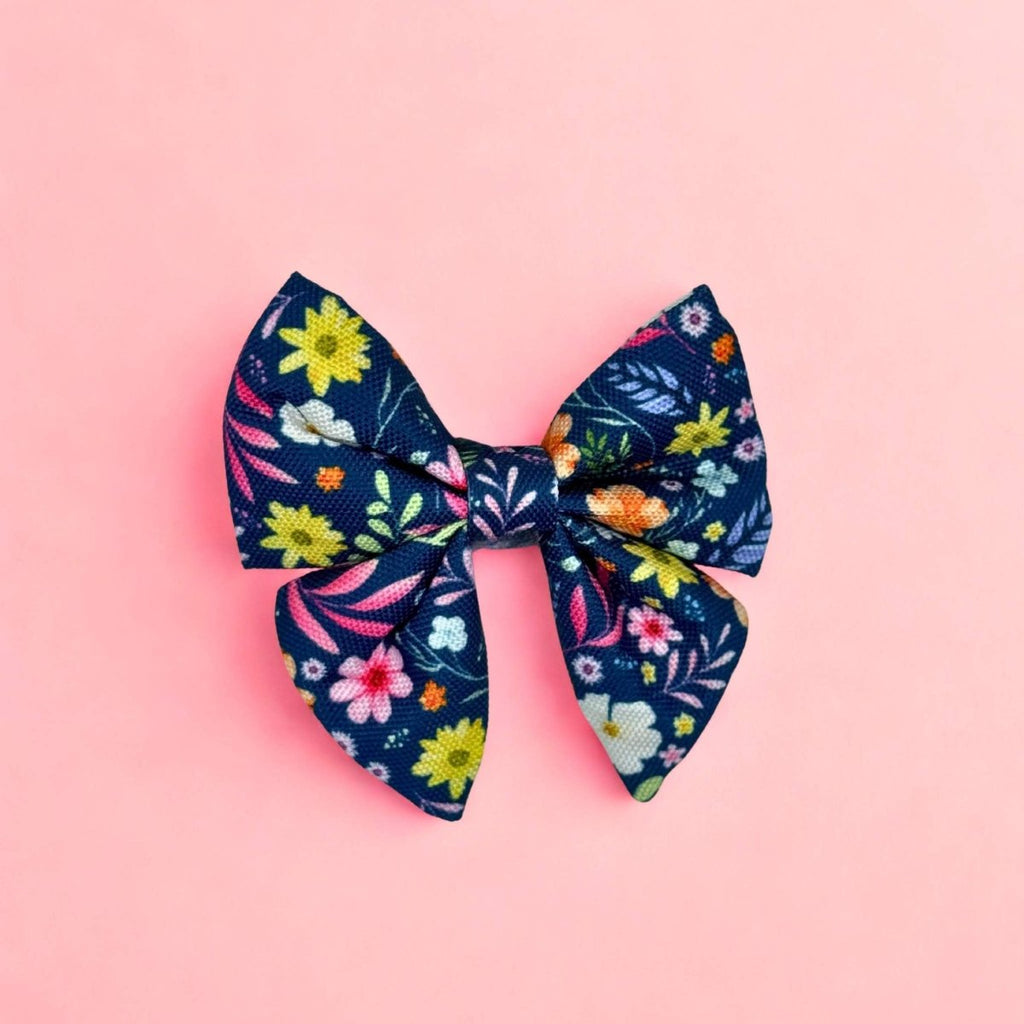 Dog Sailor Bow – Summer Meadow