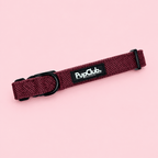 PupClub Dog Collar – Berry Tweed