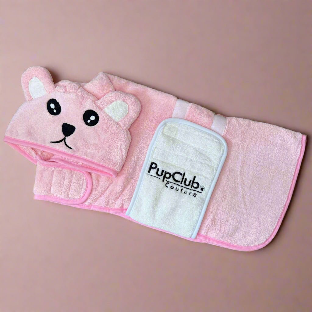 Dog Drying Robe – Pink