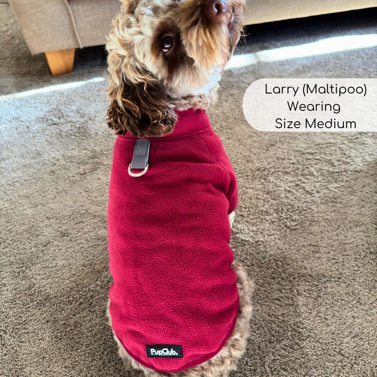 Dog Fleece Coat – Berry Red